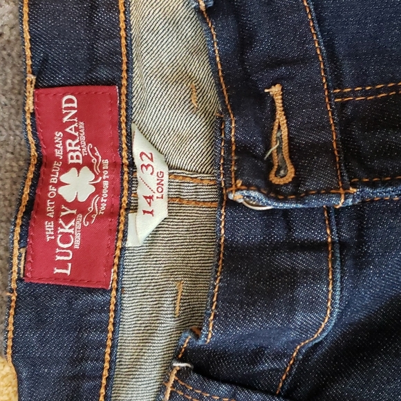 Lucky Brand dark wash Sofia straight leg jeans Sz 14L excellent condition - Picture 4 of 8